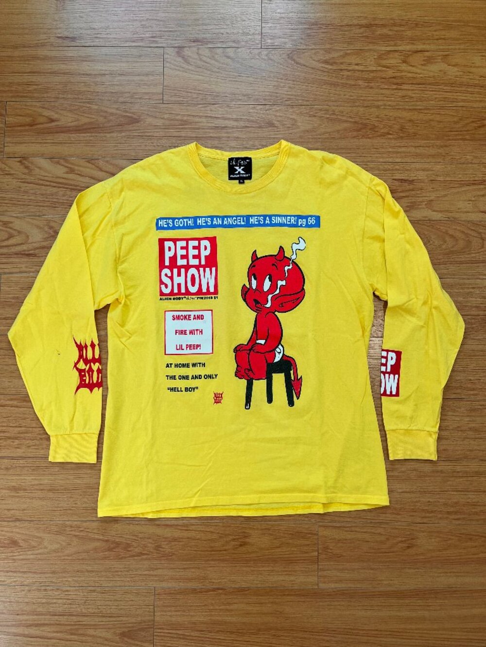 Lil Peep Alien Body Peep Show Magazine Longsleeve T-shirt XL